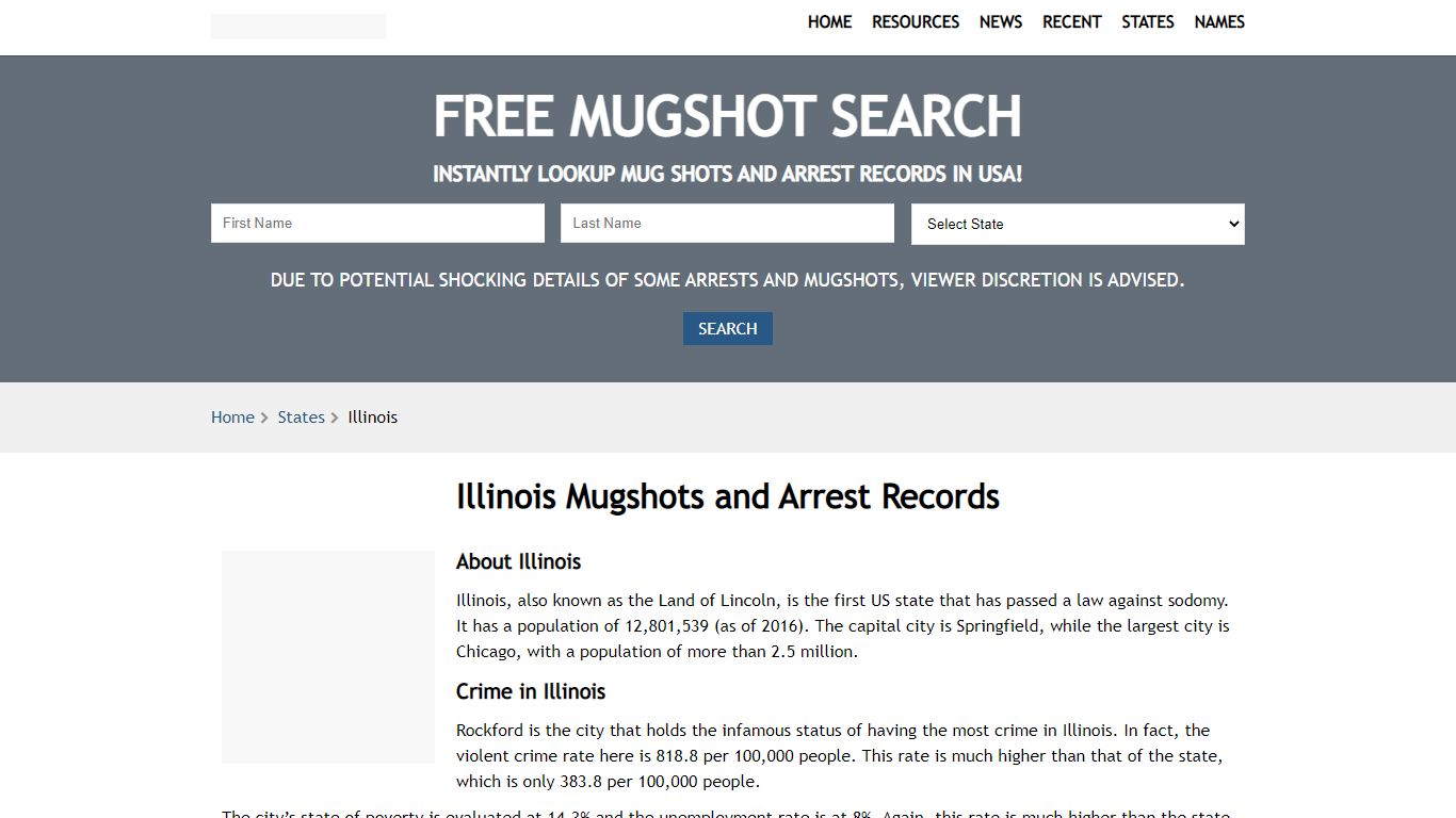 Find Illinois Mugshots - Find Mugshots